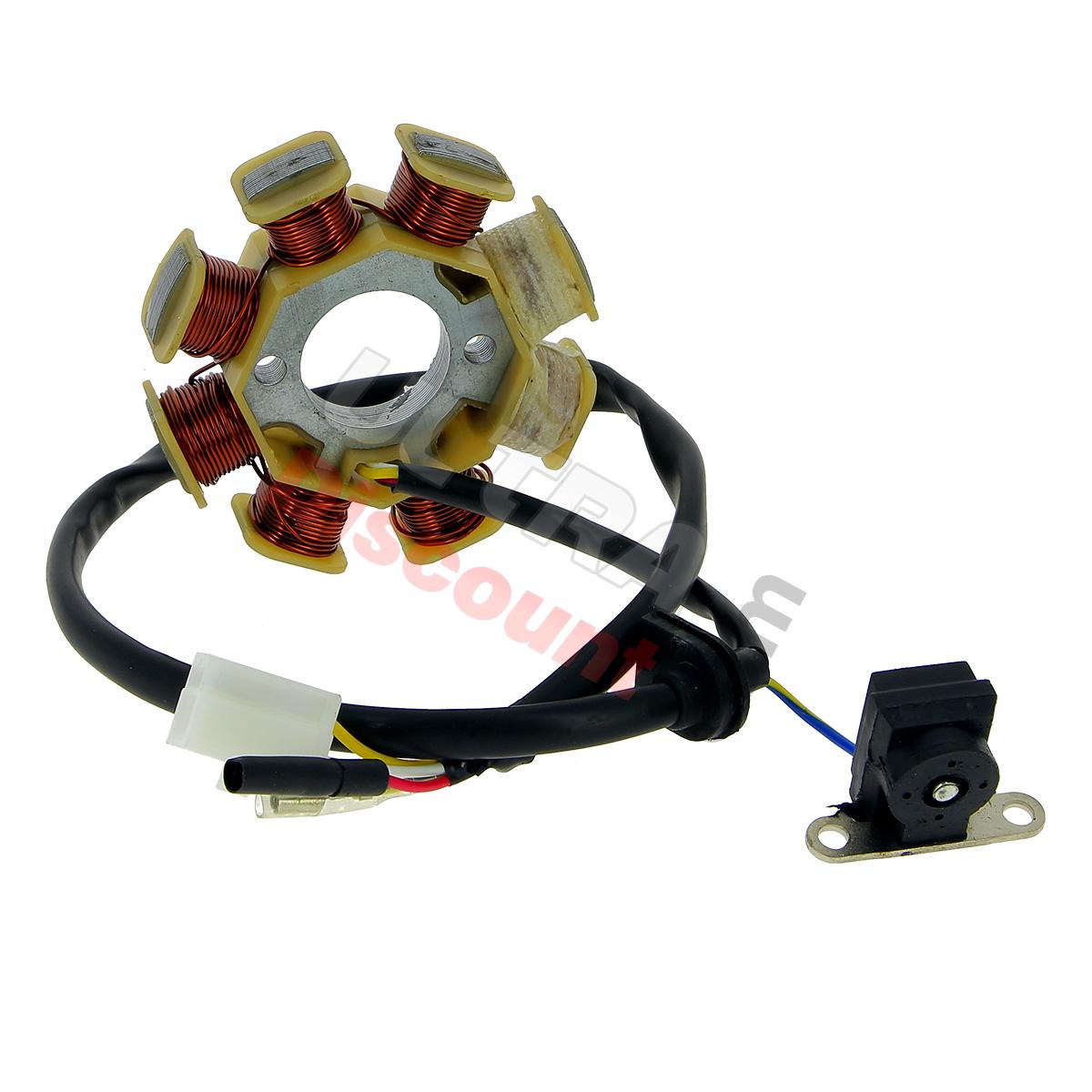Stator for Chinese Scooter 50cc 4 stroke (4 cables), Chinese scooter parts