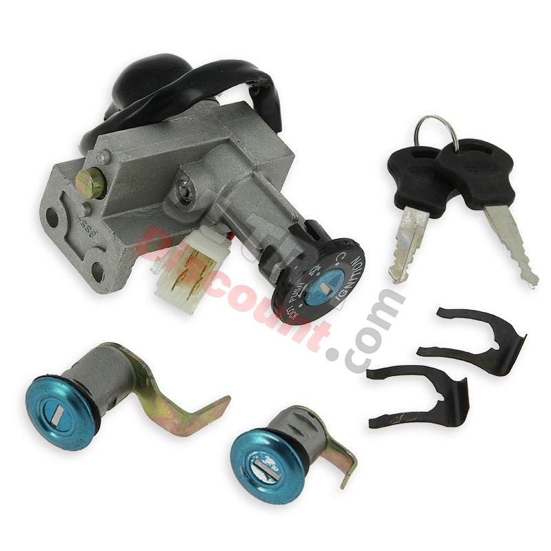 Complete Lock Assy for Chinese Scooter (type 4), Chinese scooter parts