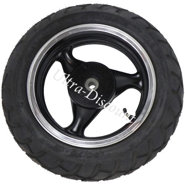 Rear Wheel for Chinese Scooter (Black - type 1), Chinese scooter parts