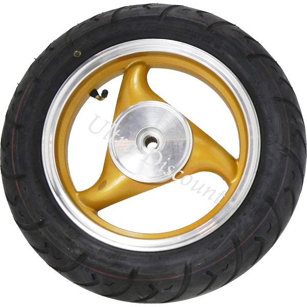 Rear Wheel for Chinese Scooter (Gold - type 2), Chinese scooter parts