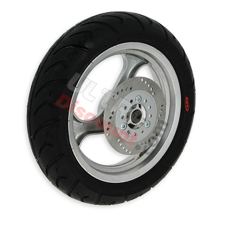 Front Wheel for Chinese Scooter (Silver - type 2), Chinese scooter parts