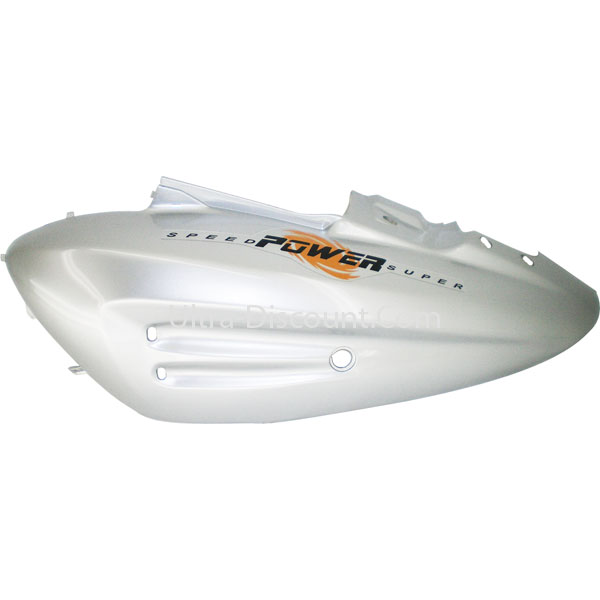Left Side Fairing for Jonway Scooter YY50QT-28A (type 1) - Gray-Orange, Jonway Scooter Parts