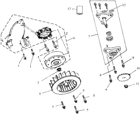 Screw M6 x 22 for Baotian Scooter BT49QT-11