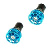Custom Handlebar End Plugs (type 3) - Blue, Parts YAMAHA PW80