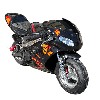 Pocket Bike 49cc black with front optics, Pocket Bike Spare Parts