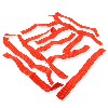 Pair of Foot Rest nets red for Shineray 300cc, Shineray Spare Parts ATV 300cc