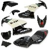 Fairing for Pocket Bike 47cc - 49cc - Black-White, Pocket Bike Spare Parts