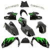 Fairing for Pocket Bike 47cc - 49cc - Black-Green, Pocket Bike Spare Parts