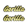 2 x Gorilla logo plastic sticker for Skymini SkyTeam tank, Skymini Monkey Gorilla Spare Parts