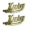 2 x Monkey logo plastic sticker for Skymini SkyTeam tank, Skymini Monkey Gorilla Spare Parts