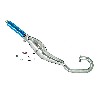 Custom Stainless Steel Exhaust for Pocket Supermoto (type 2) - Blue, Supermoto pocket Spare Parts