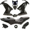 Carbon Fairing - Special Edition - for Pocket Bike MT4 - Black, Parts Pocket Blata MT4