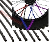 Spokes skins for dirt bike (12 pcs) - BLACK, Dirt Bike Spare Parts