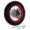 12'' Rear Wheel for Dirt Bike AGB27 (12mm Tread Lug) - Red, Dirt Bike Spare Parts