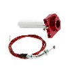 HQ Billet Quick Throttle (Red) + Throttle Cable (Red), Dirt Bike Spare Parts