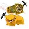 Aluminum Recoil Starter + Aluminum Sprocket for Pocket Bike - Yellow, Pocket Bike Spare Parts