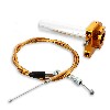 HQ Billet Quick Throttle (Gold) + Throttle Cable (Gold), Pocket Bike Spare Parts