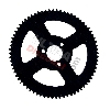 72 Tooth Reinforced Rear Sprocket small pitch Type 1, Pocket Bike Nitro Parts