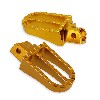 Custom Steel Made Foot Pegs for Dirt Bike - Gold, Dirt Bike Spare Parts