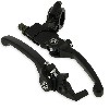 Pair of UD Racing Aluminum Levers for Dirt Bike - Black, Dirt Bike Spare Parts