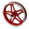 Rear Rim red for Cross Pocket Bike (10'', type 1), Dirt Nitro Parts