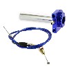 HQ Billet Quick Throttle (Blue) + Throttle Cable (Blue), ZPF Pocket Bike Racing Parts