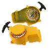Aluminum Recoil Starter + Aluminum Sprocket for Pocket Bike Yellow, Supermoto pocket Spare Parts
