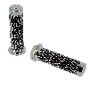Handlebar Grips - Scale Style - Black-Silver, Supermoto pocket Spare Parts