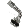 Bent Valve Stem for Tubeless Tires - Chrome, Baotian Parts - BT49QT-12