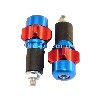 Custom Handlebar End Plugs (type 2) - Red-Deep Blue, Pocket Quad Spare Parts