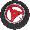 Rear Wheel for Chinese Scooter (Red - type 1), Chinese scooter parts
