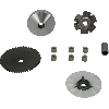 Variator (CVT) for Engines 50cc GY6 4-stroke (type 1), Chinese scooter parts