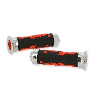 Non-Slip Handlebar Grip Flame - Red-Black Type 3 Supermotard