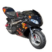 Pocket bike 49cc with front lights