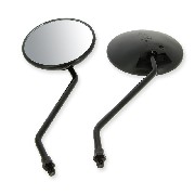 Pair of mirrors BLACK for Trex Spare Skyteam (Black edition Ø10)