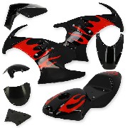 Fairing for Pocket Bike 47cc - 49cc - Black-Red
