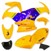 Fairing for Pocket Bike 47cc - 49cc (Yellow-Blue)