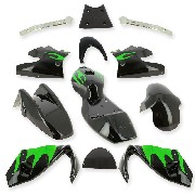 Fairing for Pocket Bike 47cc - 49cc - Black-Green