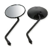 Pair of mirrors BLACK for PBR Skyteam ZB Honda (Black edition Ø8)