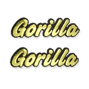 2 x Gorilla logo plastic sticker for Skymini SkyTeam tank