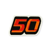 50cc sticker for Trex (orange-black)