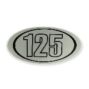 125cc sticker for Skymini (gray-black)