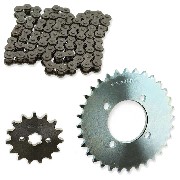 sprocket kit, chain, rear sprocket and front sprocket for Skymini skybongo ST125-8/8A