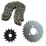 sprocket kit, chain, rear sprocket and front sprocket for Skymini ST125-8B/8C