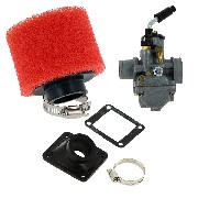 19mm Carburetor + Red Air Filter for Pocket Bike Polini 911