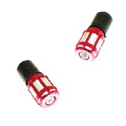 Custom Handlebar End Plugs (type 4) - Red