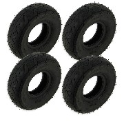 Set of 4 Road Tires for ATV Pocket Quad - 3.00-4