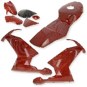 Carbon Fairing - Special Edition - for Pocket Bike MT4 - Red