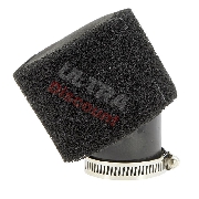 Double Foam Elbow Air Filter 45mm Black