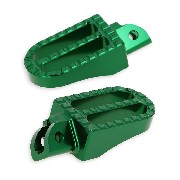 Custom Aluminum Foot Pegs for Dirt Bike - Green